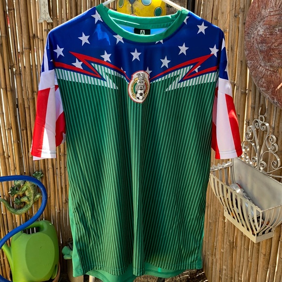 AIS Half Mexico Half U.S.A. Soccer Jersey Limited Edition Men’s Size L - Picture 2 of 4